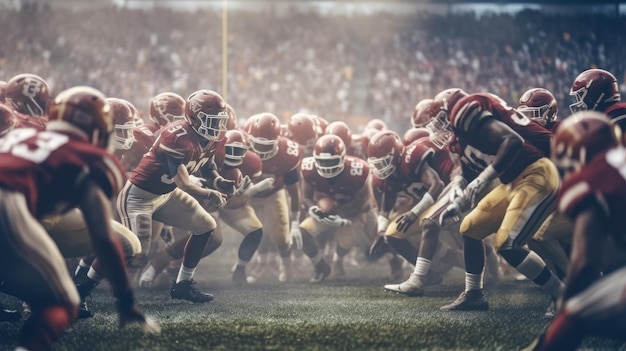 Match of american football realistic photo realistic Al generated