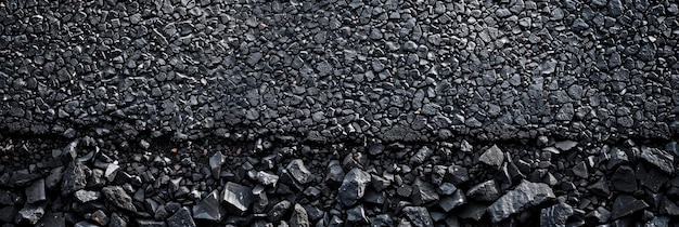 Photo material texture asphalt road background with top view