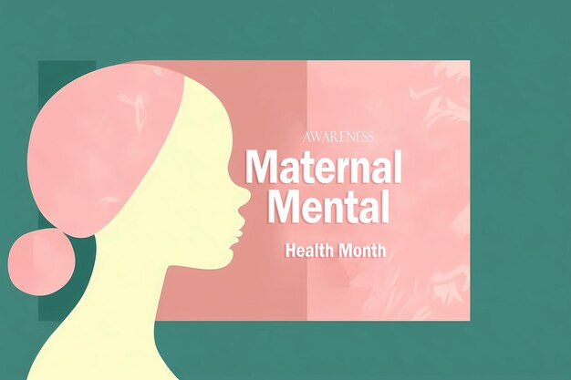 Maternal Mental Health Awareness silhouette of a woman's mother