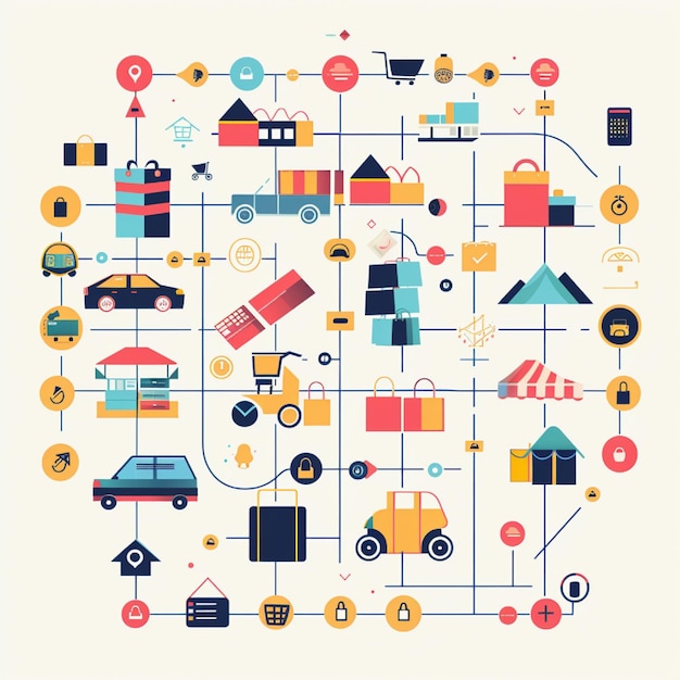 Photo a matrix diagram showing customer purchase patterns across different product categories