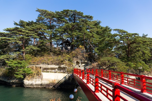 Matsushima and red bridge