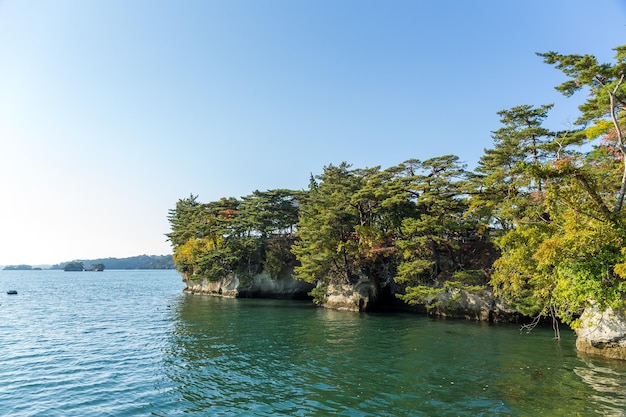 Matsushima with clear blue sky