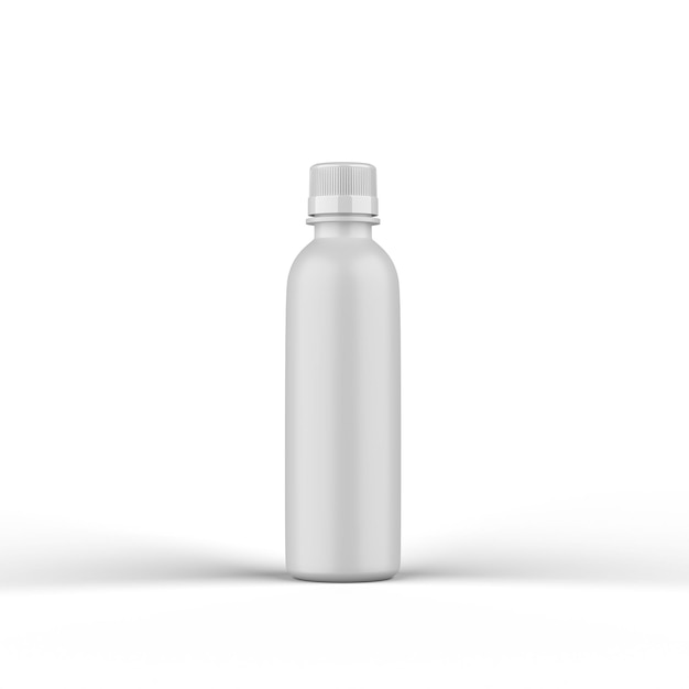 Matte Plastic Bottle 3d rendering