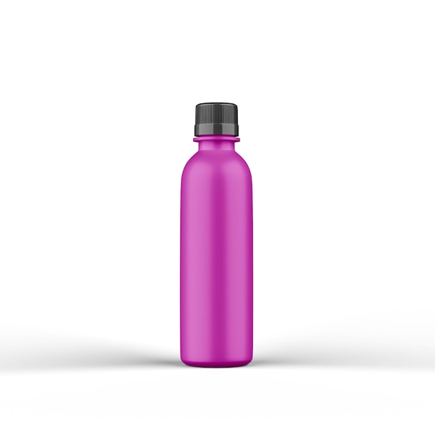 Matte Plastic Bottle 3d rendering