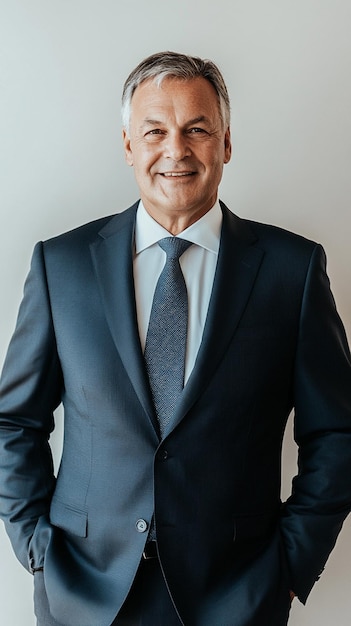 Photo mature american ceo in a suit