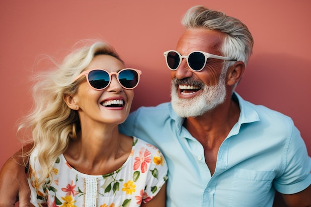 Mature Couple in Sunglasses Generative By Ai