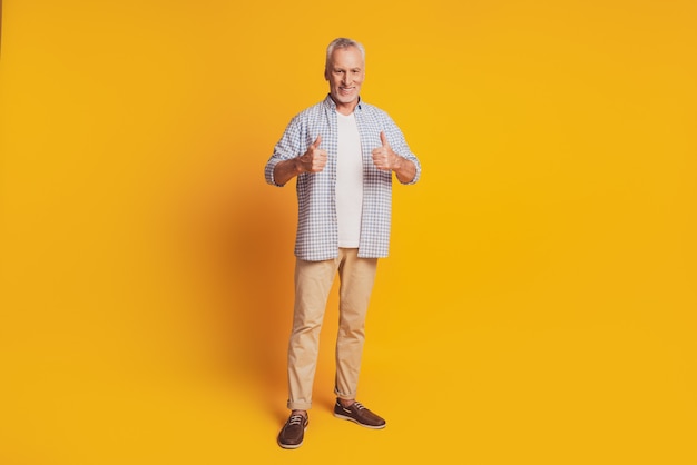 Mature Man Giving Thumbs Up