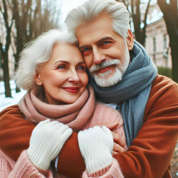 Mature People Falling in Love with Each Other Concept of Forever Love Valentine Day