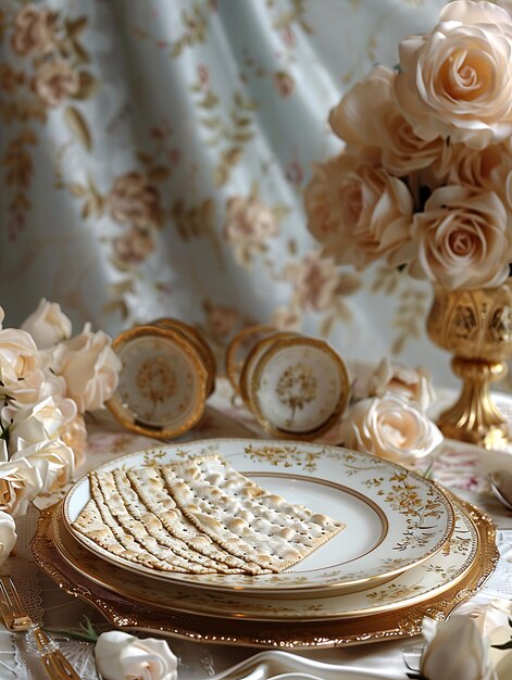 Matzah Plate With Texture of Porcelain Porcelain Collage Eff Illustration Trending Background Decor