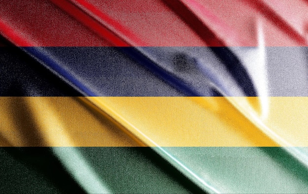 Mauritius 3d flag, beautiful country flag in the world, background, banner, postr, abstract.