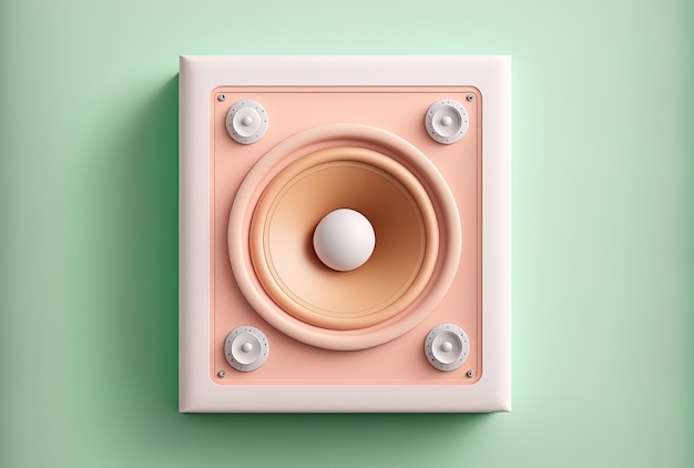 Maximum volume speaker icon simple artwork on a soft pastel backdrop