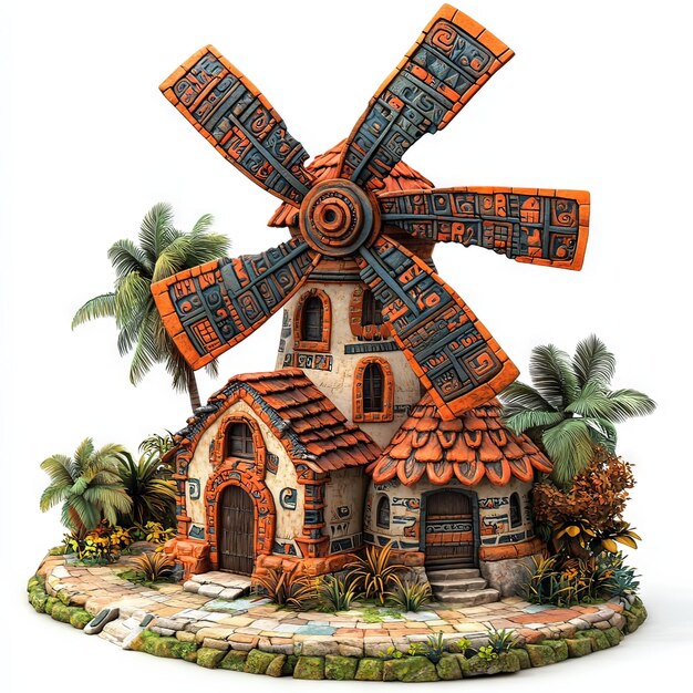 Photo mayan windmill