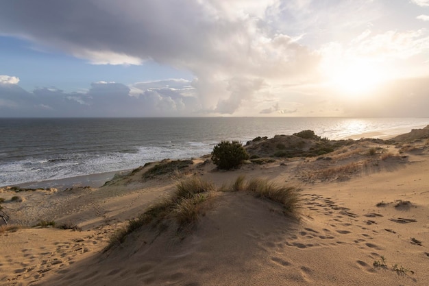 Mazagon beach in the province of Huelva Spain One of the most beautiful beaches in Spain