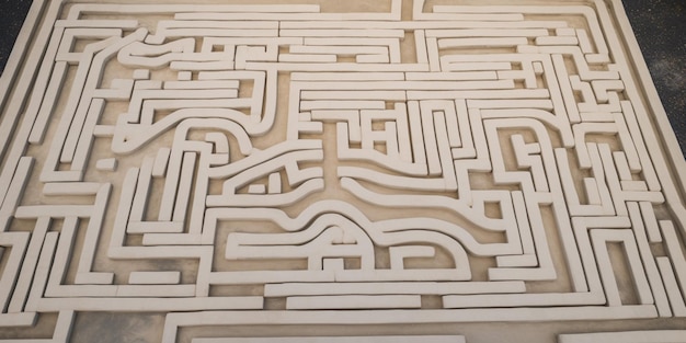 A maze with a maze in the middle