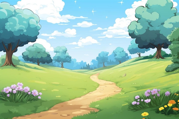 Meadow and sky background