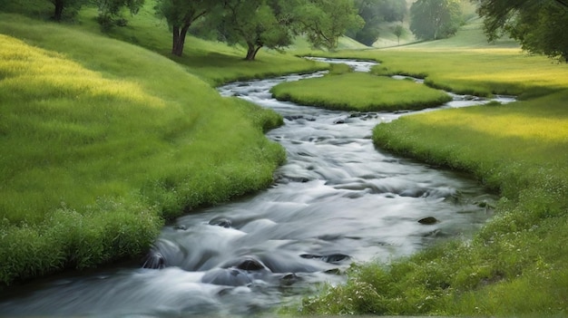 Meadow Stream Serenity