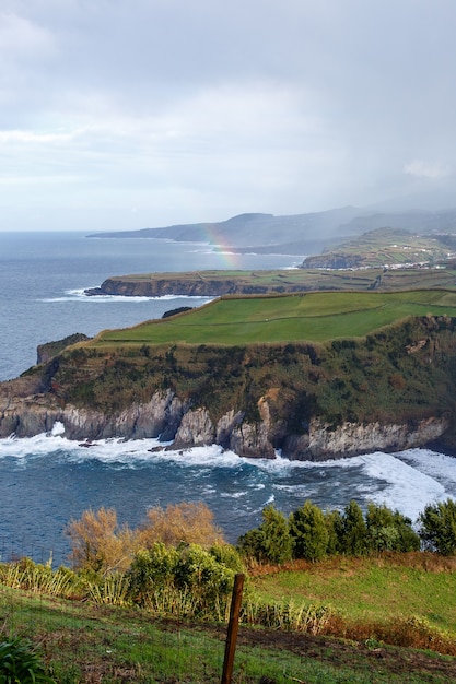 Meadows on the ocean. San Miguel, Azores.