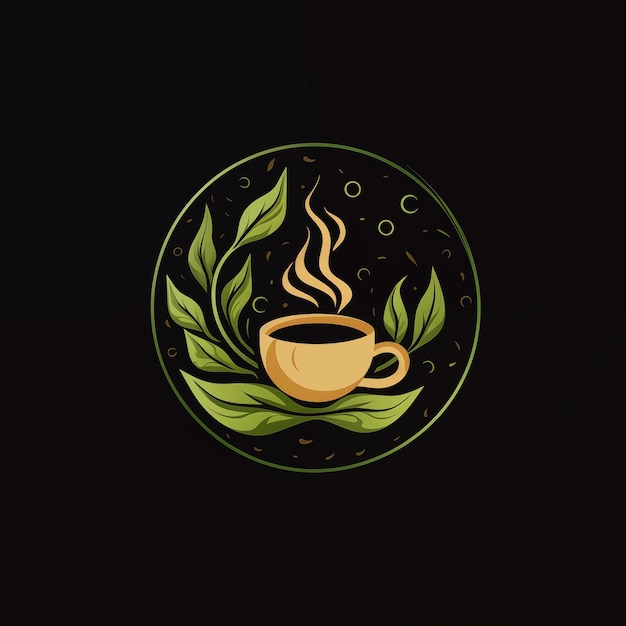 meaning naturalness greenery atmosphere logo for coffee logo logocafe coffee cup hot drink