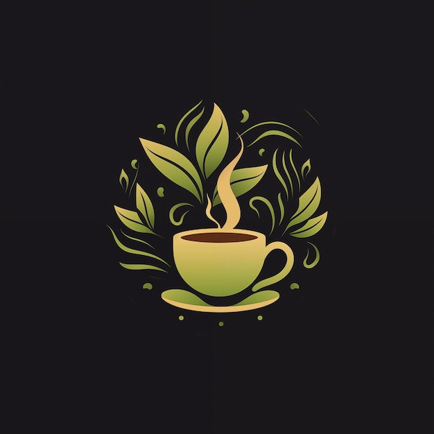 meaning naturalness greenery atmosphere logo for coffee logo logocafe coffee cup hot drink