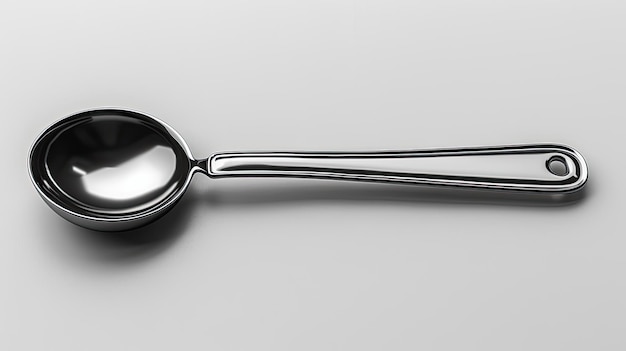 Photo measuring spoon on white background