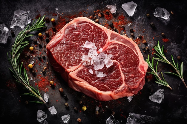 Meat beef ribeye Gourmet and organic butcher products