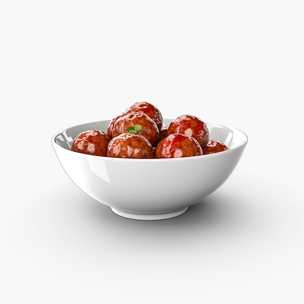 Meatball on white background