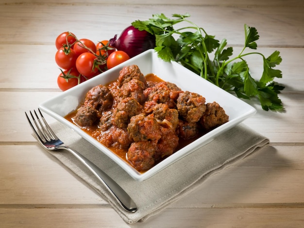 Meatballs with tomato sauce