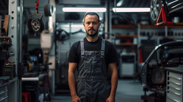 The mechanic in the workshop