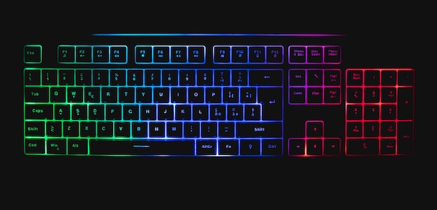 Mechanical keyboard with leds and mouse