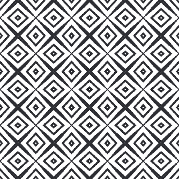 Medallion seamless pattern Black symmetrical