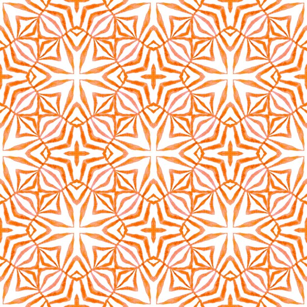 Medallion seamless pattern Orange ravishing boho