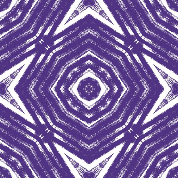 Medallion seamless pattern. Purple symmetrical kaleidoscope background. Textile ready amazing print, swimwear fabric, wallpaper, wrapping. Watercolor medallion seamless tile.