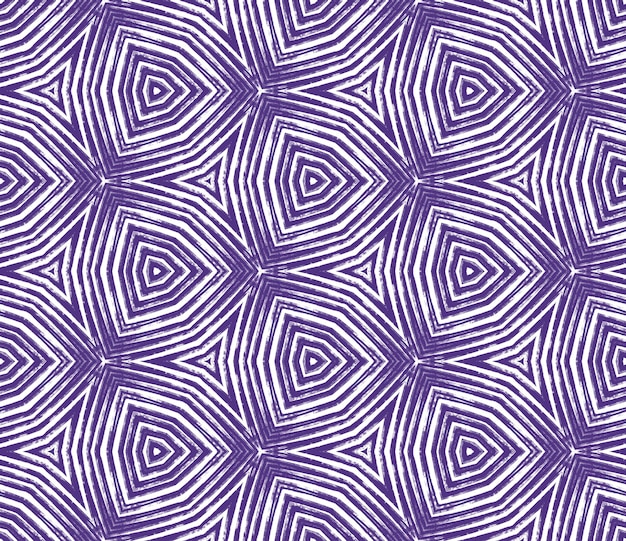 Medallion seamless pattern Purple symmetrical