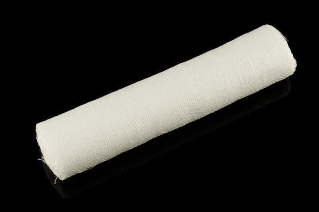 Medical bandage roller close up