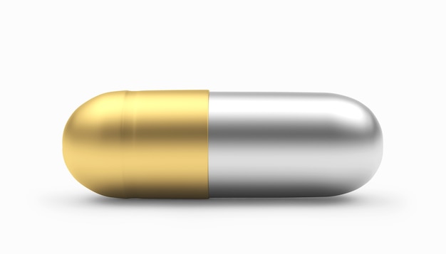 Medical capsule made of gold and silver