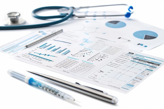 Photo medical chart isolated in transparent background