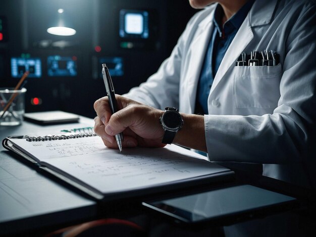 Medical Coder Arms holding a smartphone and a notepad_3