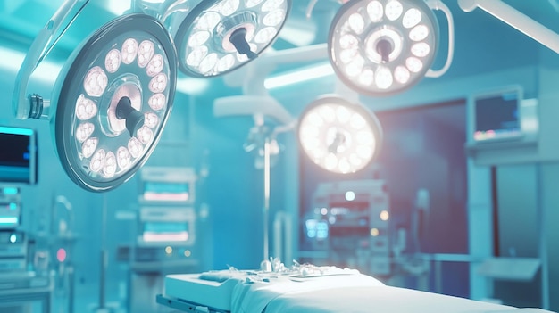 Photo medical equipment in operating room scene