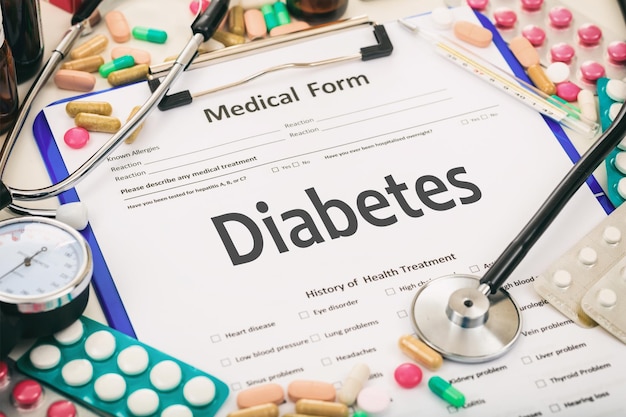 Medical form diagnosis diabetes