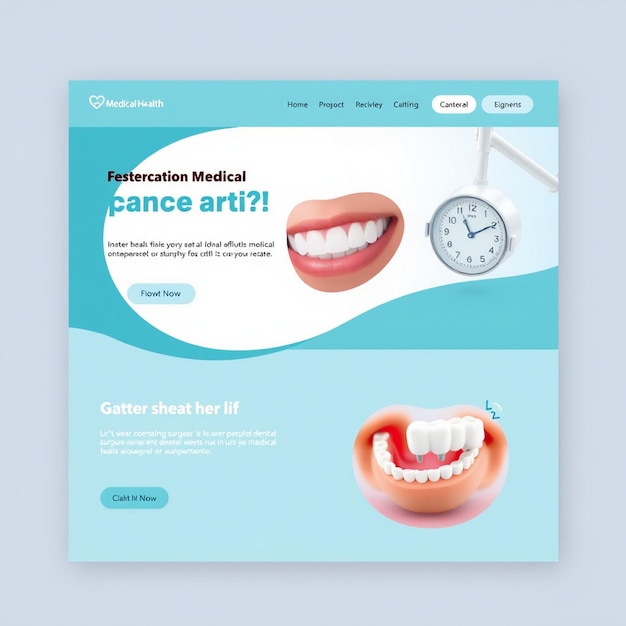 Medical health banner about dental surgery web banner and flyer social media post template design