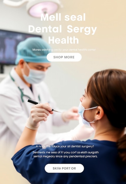 Medical health banner about dental surgery web banner and flyer social media post template design