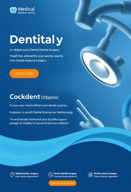 Photo medical health banner about dental surgery web banner and flyer social media post template design