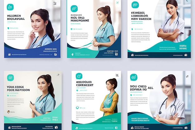 Photo medical health social media and instagram post banner template