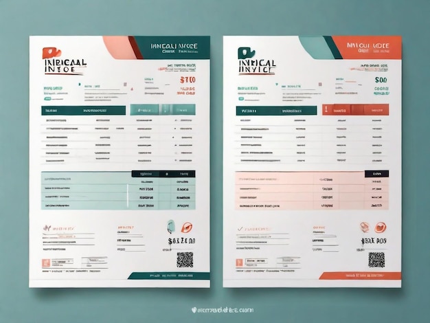 Photo medical healthcare flyer design template