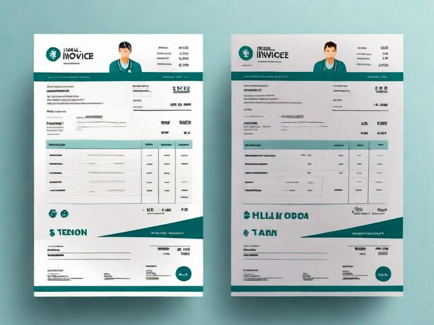 Photo medical healthcare flyer design template