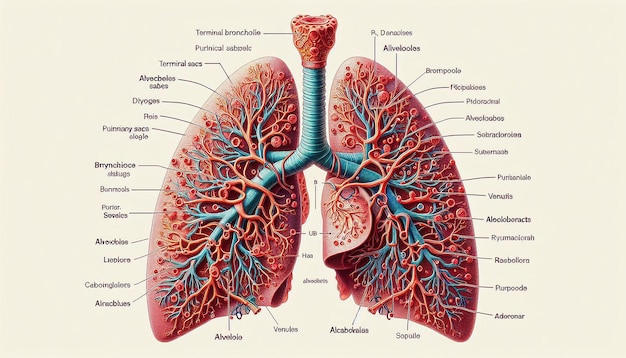 a medical illustration of a human heart with the word lungs