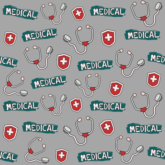 Photo medical pattern seamless background