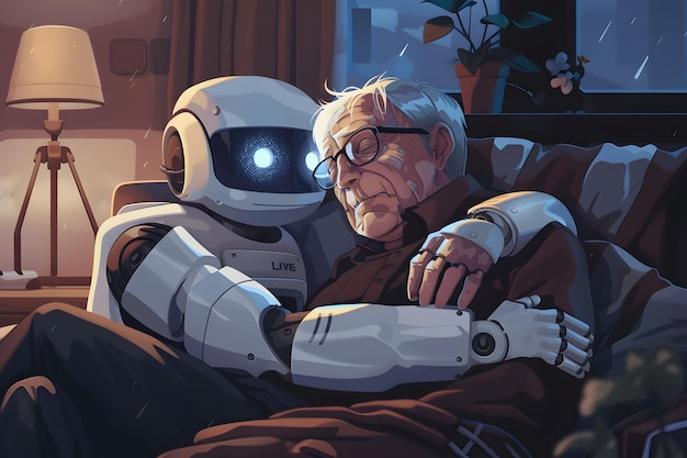 Medical Robots Caring Embrace A Tireless Companion in the Golden Years