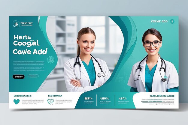 Photo medical social media post template healthcare social media banner template healthcare post social media banner ad