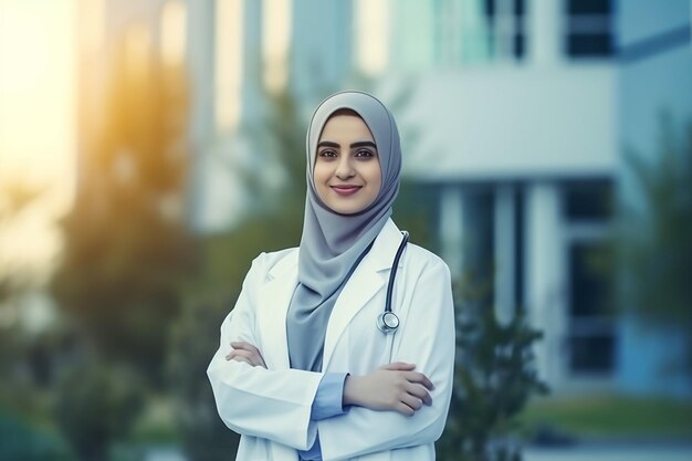 Medical staff portrait with natural lighting